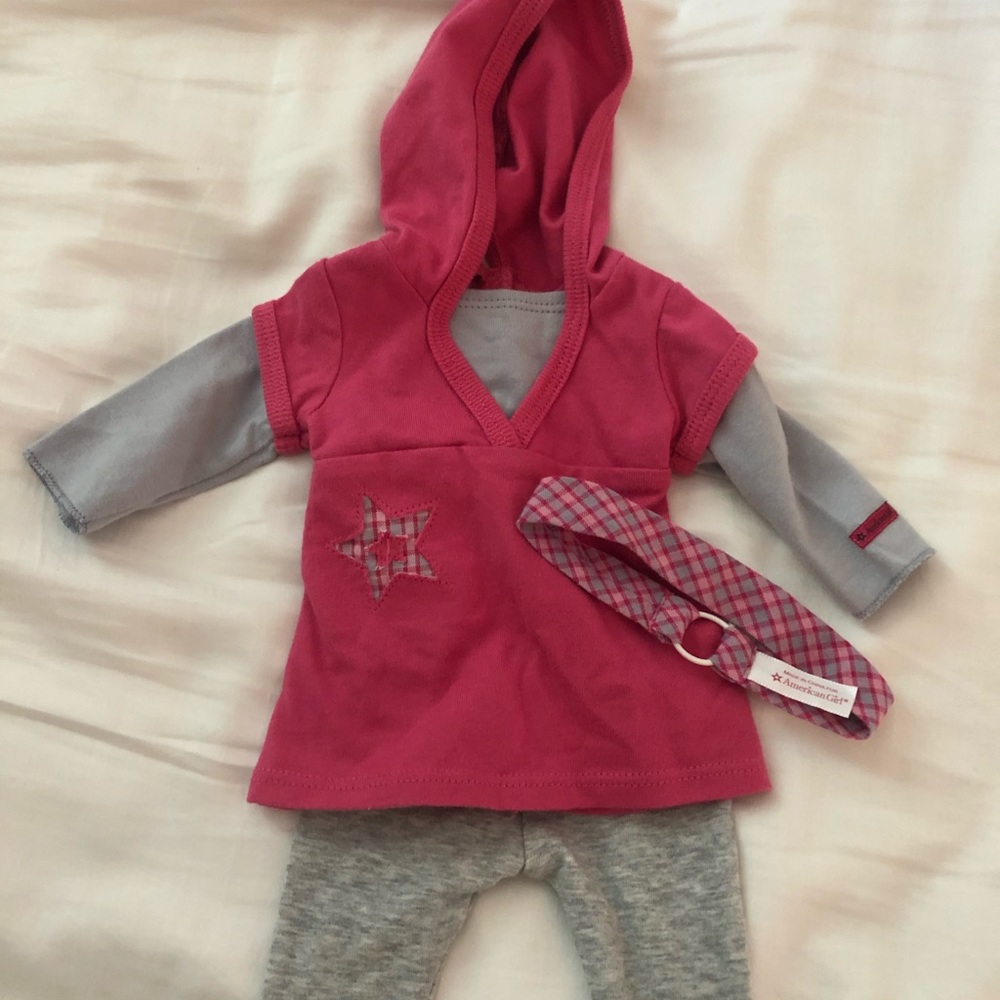 American girl star pink hoodie
